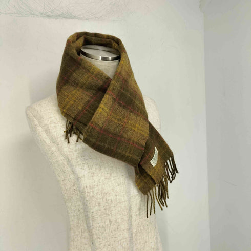 JOHN HANLY チェック柄 ウールマフラー メンズ